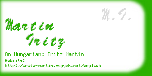 martin iritz business card